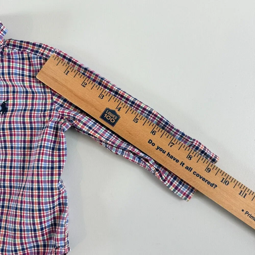 Ralph Lauren Baby Boys Plaid Long Sleeve Button Down Shirt Size 9 Months